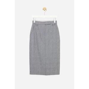 MaxMara HoundsTooth Plaid Mixi Skirt Wool/Cashmere